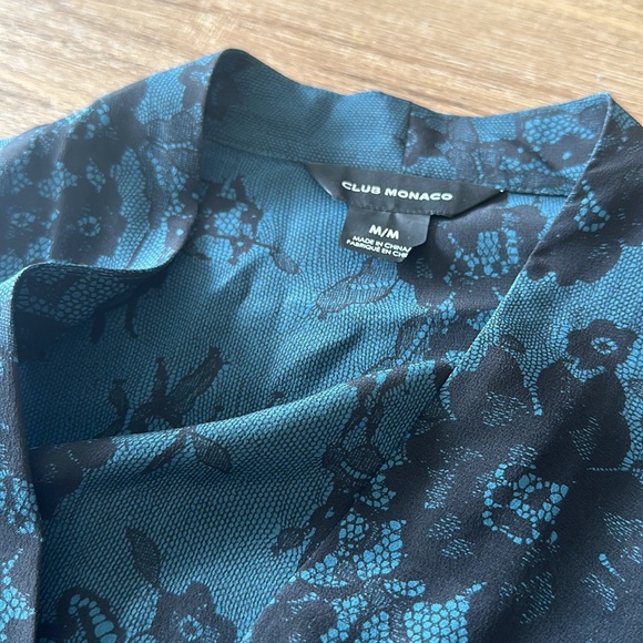 Club Monaco Tie Front Blouse - Picture 2 of 3